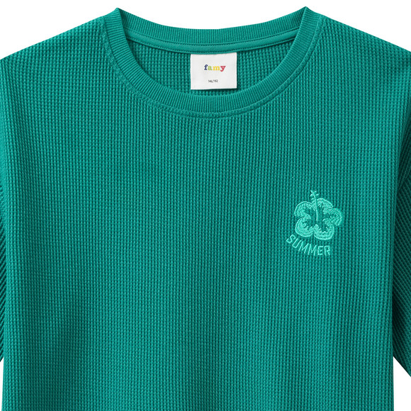 Jungen T-Shirt mit Waffelstruktur