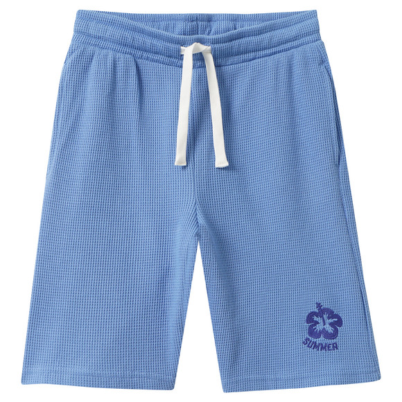 Jungen Joggingshorts mit Waffelstruktur hellblau
