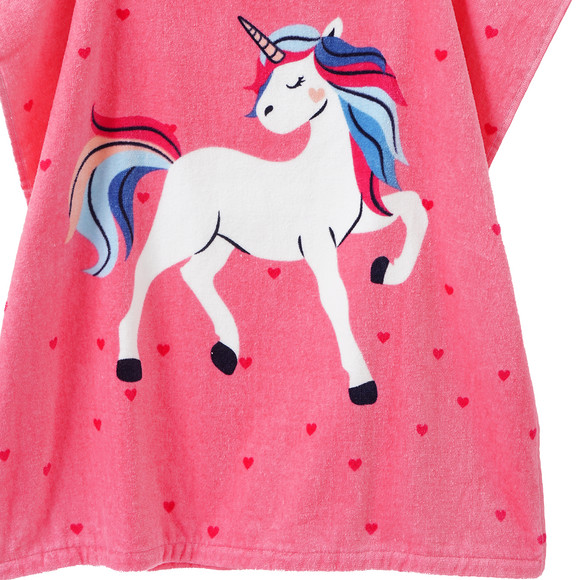 Kinder Badeponcho mit Einhorn