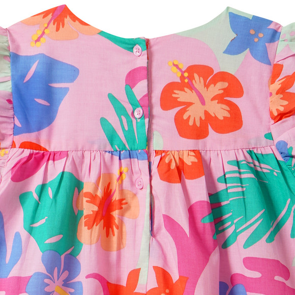 Mädchen Kleid mit Blumen-Allover