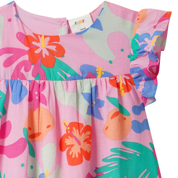 Mädchen Kleid mit Blumen-Allover