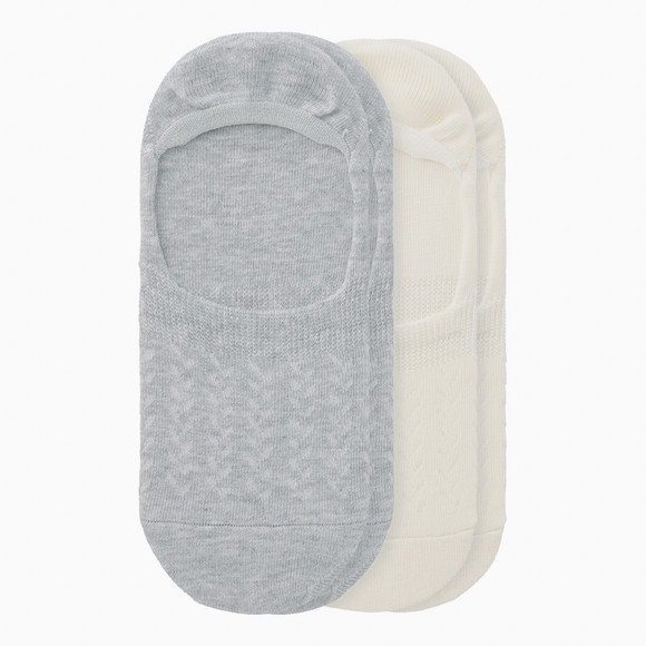 2 Paar Damen Füßlinge mit Bio-Baumwolle