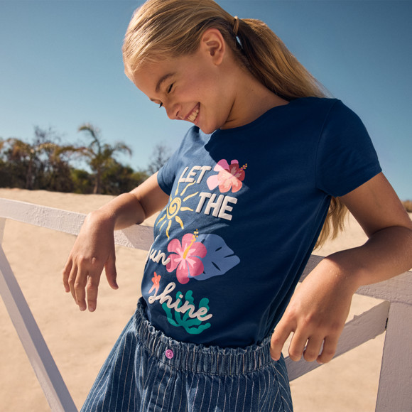 Mädchen T-Shirt mit Front-Print