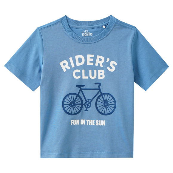 Jungen T-Shirt mit Fahrrad-Print blau