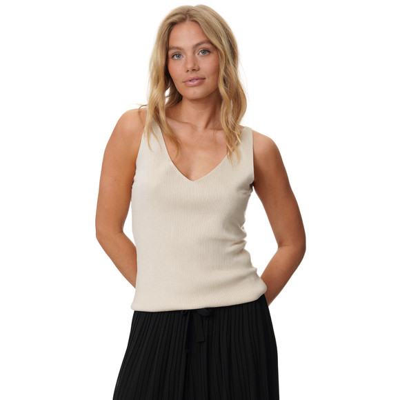 Damen Top mit Rippstruktur