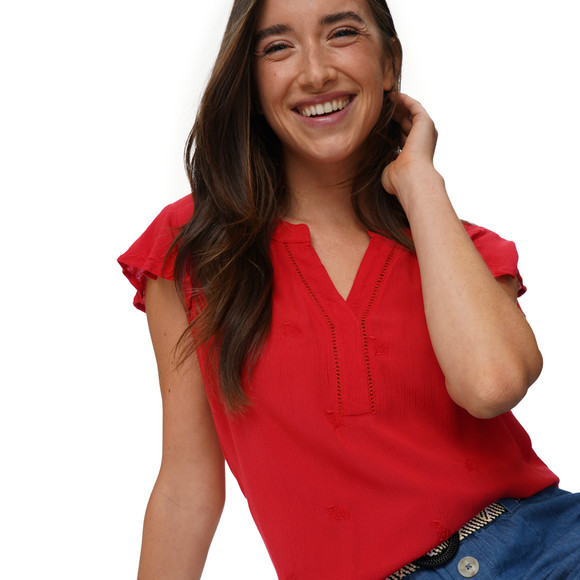 Damen Bluse mit Stickerei