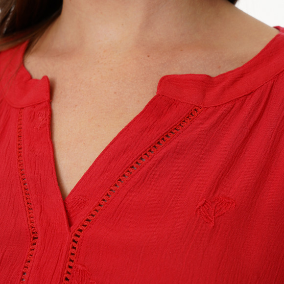 Damen Bluse mit Stickerei