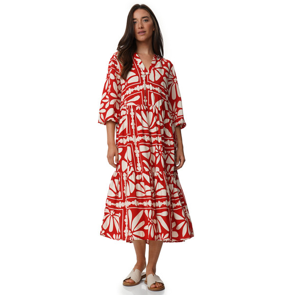 Damen Maxikleid mit Allover-Muster