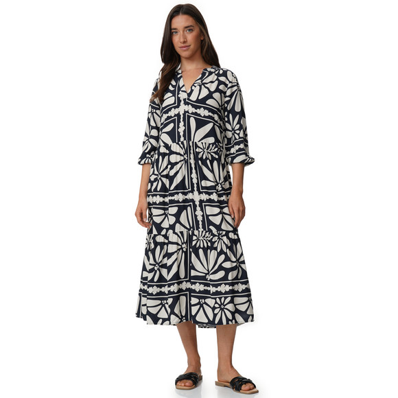 Damen Maxikleid mit Allover-Muster
