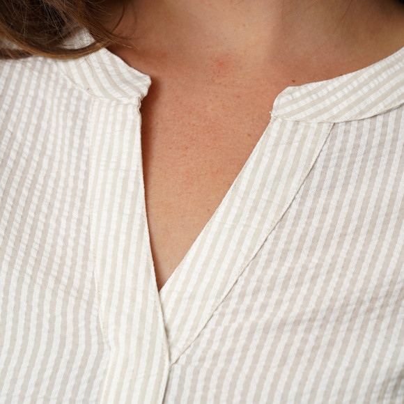 Damen Kleid in Seersucker-Struktur