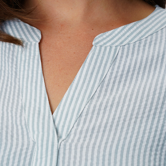 Damen Kleid in Seersucker-Struktur