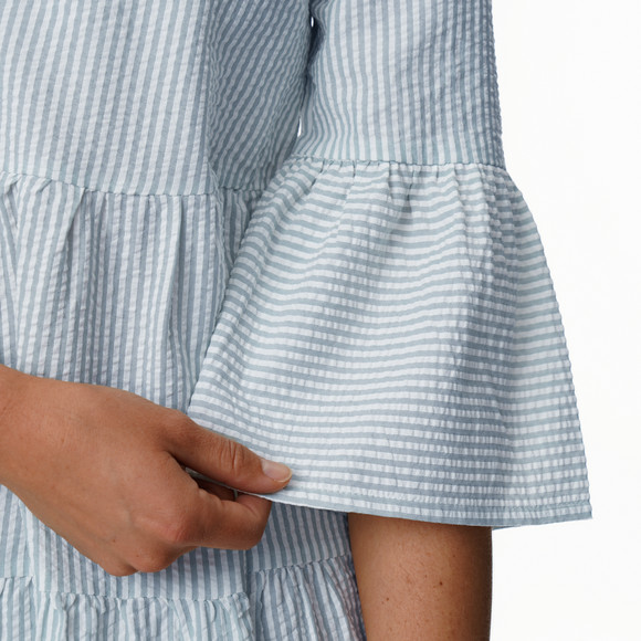 Damen Kleid in Seersucker-Struktur
