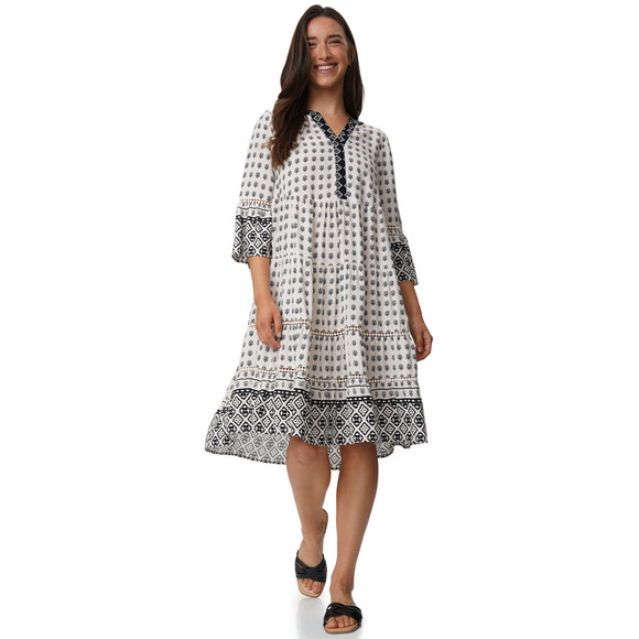 Damen Tunika-Kleid mit Allover-Muster