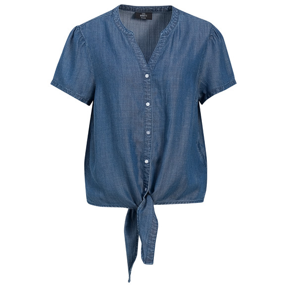 Damen Bluse in Denim-Optik