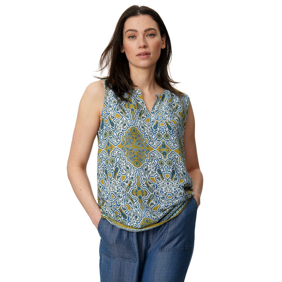 Damen Blusentop mit Allover-Muster