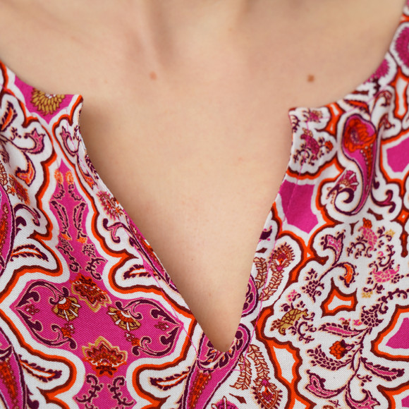 Dames maxi-jurk met all-over patroon