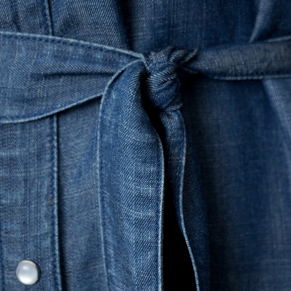 Damen Maxikleid in Denim-Optik