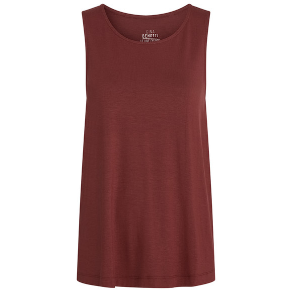 Damen Top mit Viskose braun