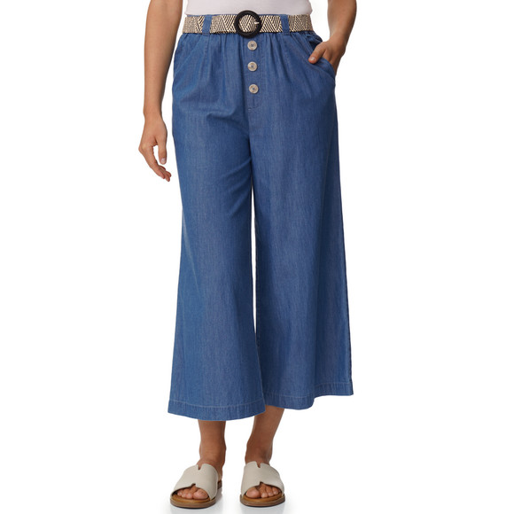 Damen 7/8 Hose mit Gürtel
