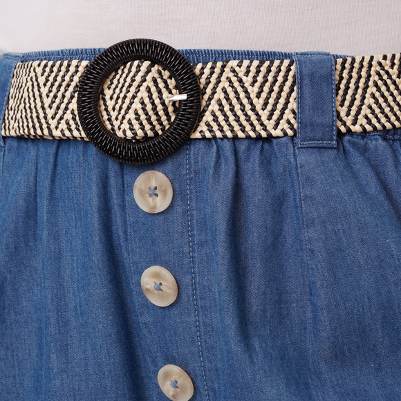 Damen 7/8 Hose mit Gürtel