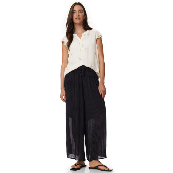 Damen Plissee-Hose mit weitem Bein