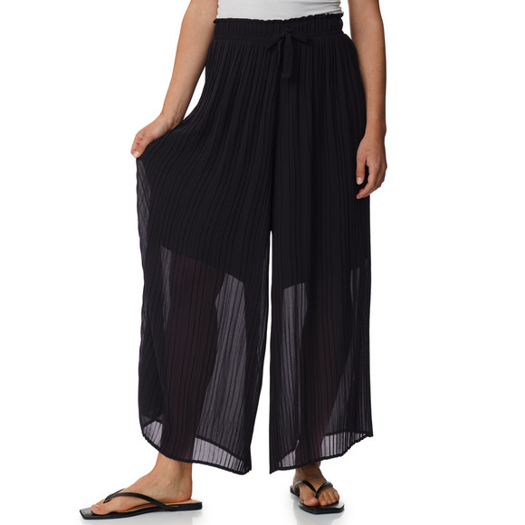 Damen Plissee-Hose mit weitem Bein