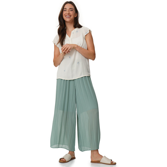 Damen Plissee-Hose mit weitem Bein