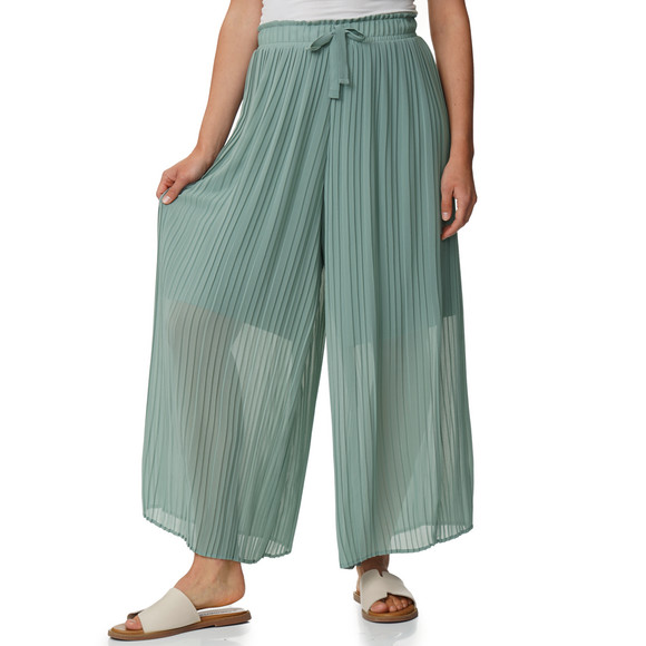 Damen Plissee-Hose mit weitem Bein