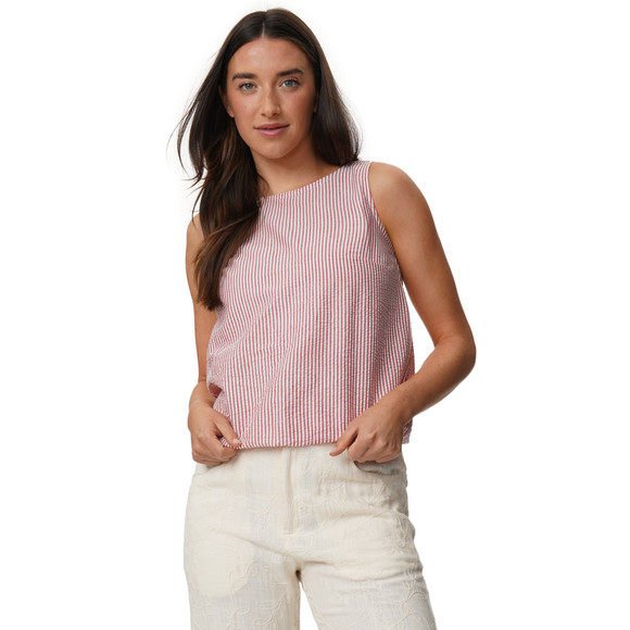 Damen Top in Seersucker-Struktur