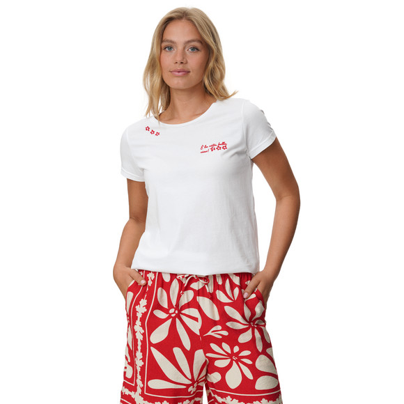 Damen T-Shirt mit Stickerei