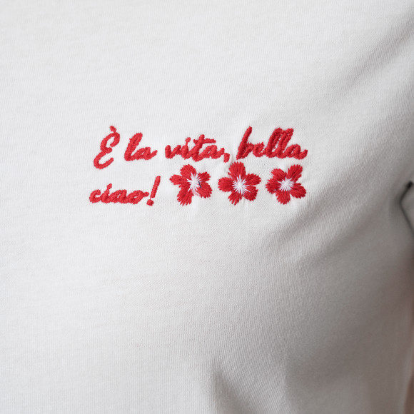 Damen T-Shirt mit Stickerei