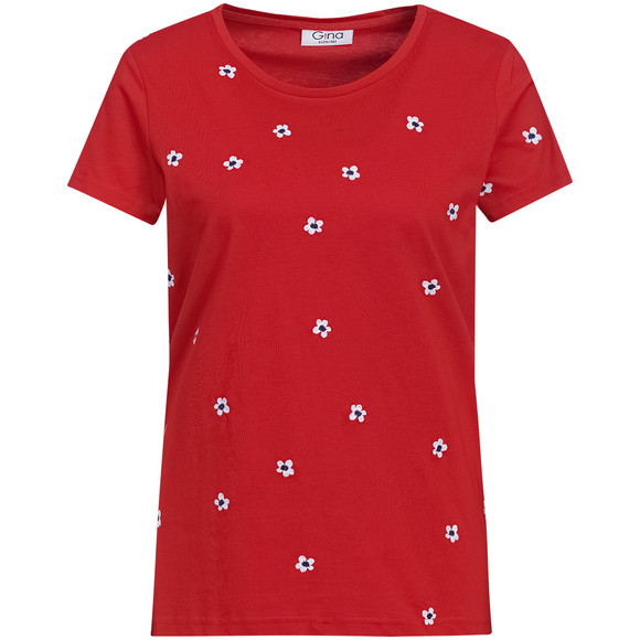 Damen T-Shirt mit Stickerei