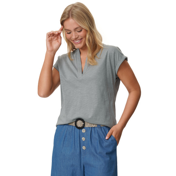 Dames-T-shirt met V-hals