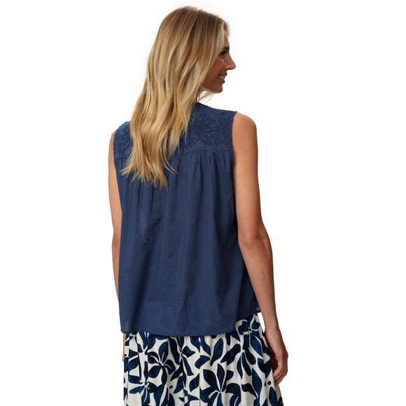 Damen Bluse mit Broderie Anglaise-Stickerei