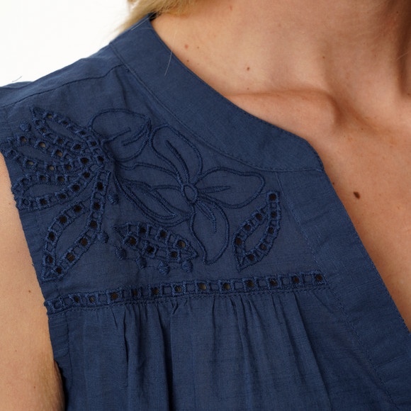 Damen Bluse mit Broderie Anglaise-Stickerei