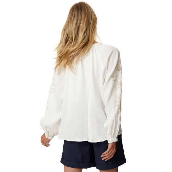 Damen Musselin-Bluse mit Stickerei