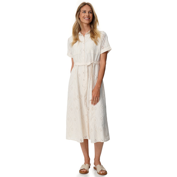 Damen Kleid mit Lochstickerei