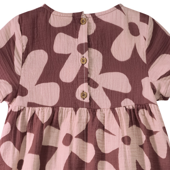 Mädchen Musselinkleid mit Blumen