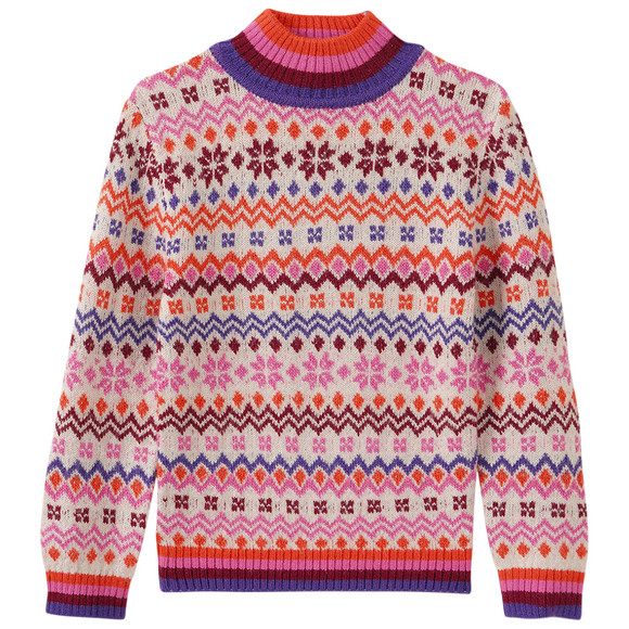 Mädchen Strickpullover mit Allover-Muster