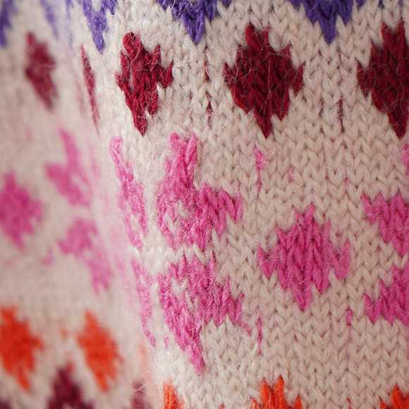 Mädchen Strickpullover mit Allover-Muster