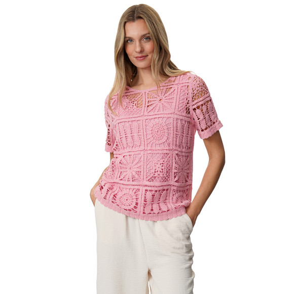 Damen T-Shirt aus Häkelspitze