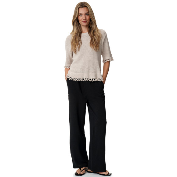 Damen Strickshirt mit Wellenbündchen