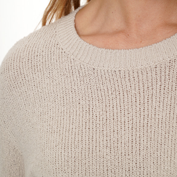 Damen Strickshirt mit Wellenbündchen