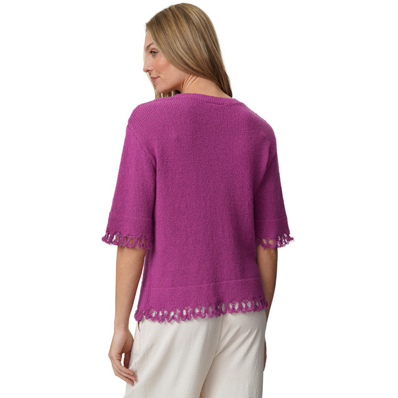 Damen Strickshirt mit Wellenbündchen