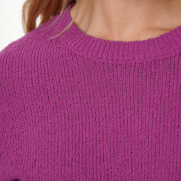 Damen Strickshirt mit Wellenbündchen