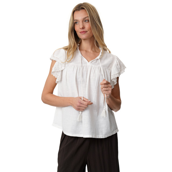 Damen Bluse mit Spitze