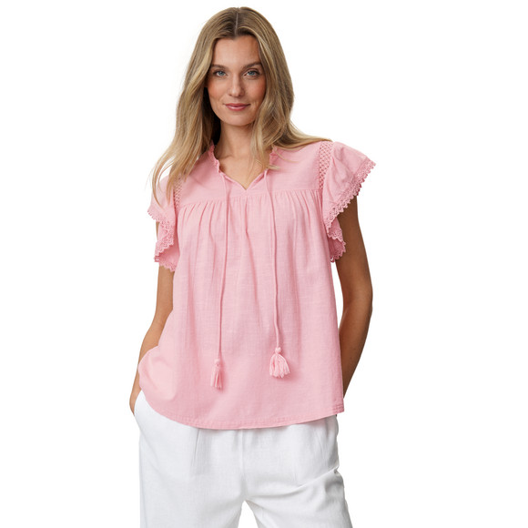 Damen Bluse mit Spitze