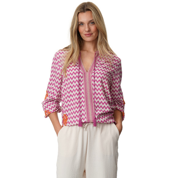 Damen Bluse  mit Stickerei