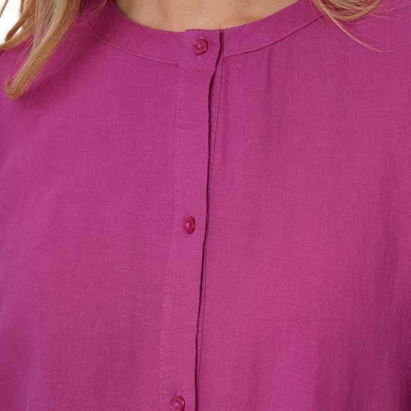 Damen Leinen-Bluse mit Spitze