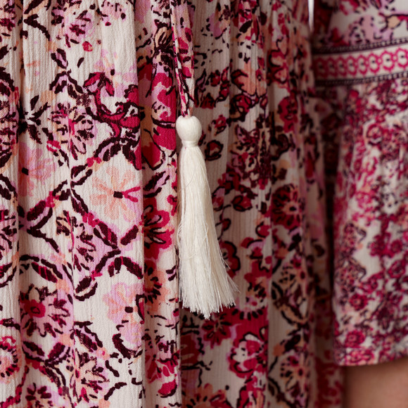 Damen Tunika-Kleid mit Allover-Muster